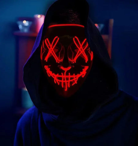 Wireless Bar Music Festival Neon Purification Mask Carnival Party Mask Glow in the dark Cosplay costume supply