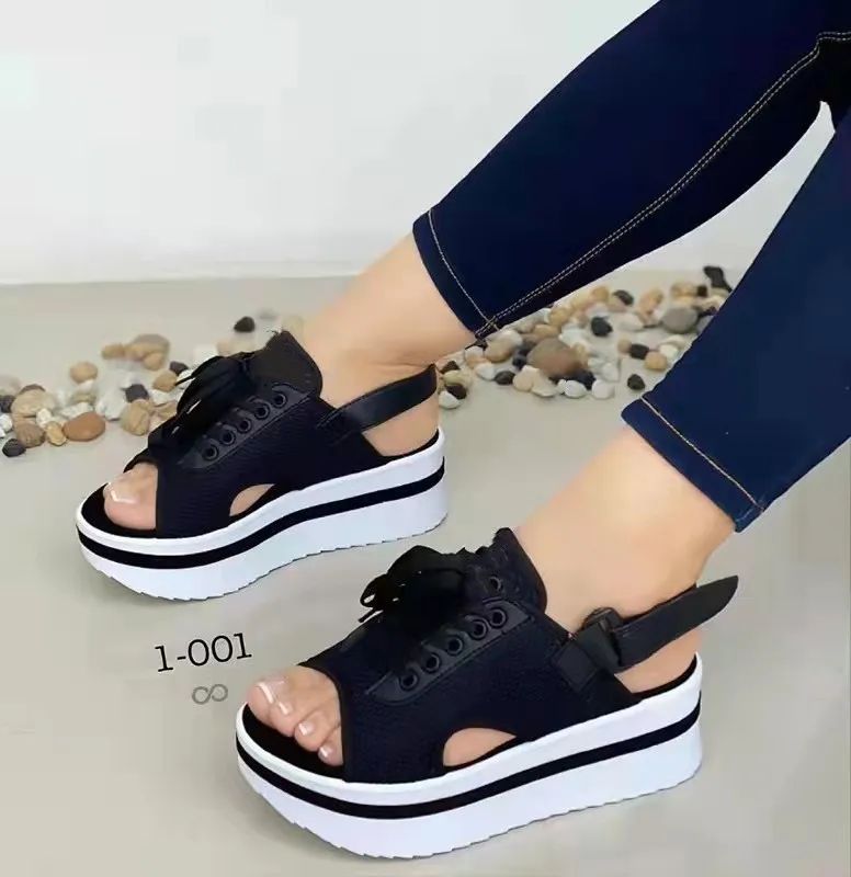 New Fashion Women's Open Toe Flats Casual Platform Sandals Comfortable Designer Elevated Sandals for Women Zapatos De Mujer