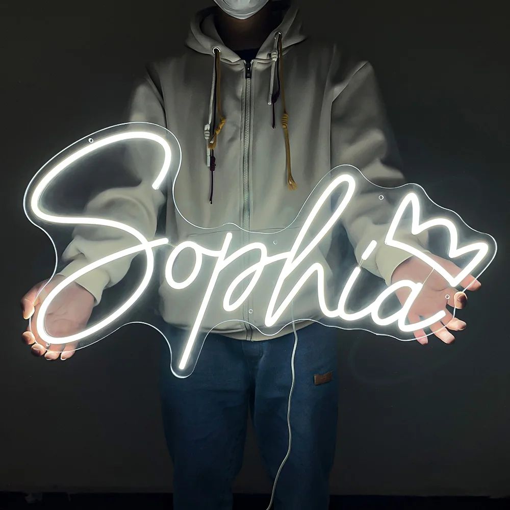 Custom Neon Sign Kids Name Neon Signs Acrylic Birthday Logo Personalized LED Lights Gifts Family Home Wedding Wall Decor