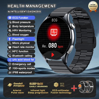 XIAOMI 704505 New ECG+PPG Smartwatch Precise Uric Acid Blood Lipids Pressure Body Analysis Smart Watch Men BT Call NFC Watches