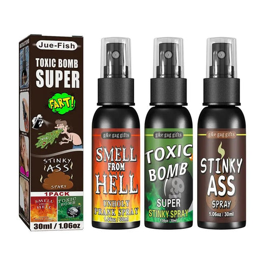 6pcs-1pcs 30ml Halloween Props Liquid Fart Spray Non Toxic Stink Bomb Ass-Smelly Stinky Gas Prank Toy Joke Party Supplies