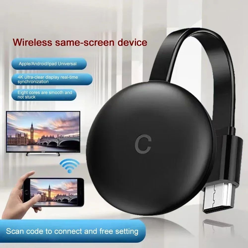 NEW 5G/2.4G Wireless WiFi Display Dongle Screen Mirroring 1080P HD TV Stick For Chromecast 4K HD HDMI-Compatible Media Player