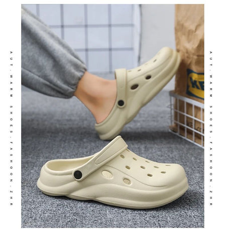 Mens Summer Beach Sandals Unisex Casual Garden Clogs Outdoor Wide Toe Cross Sandals for Ladies Non Slip House Shower Slippers