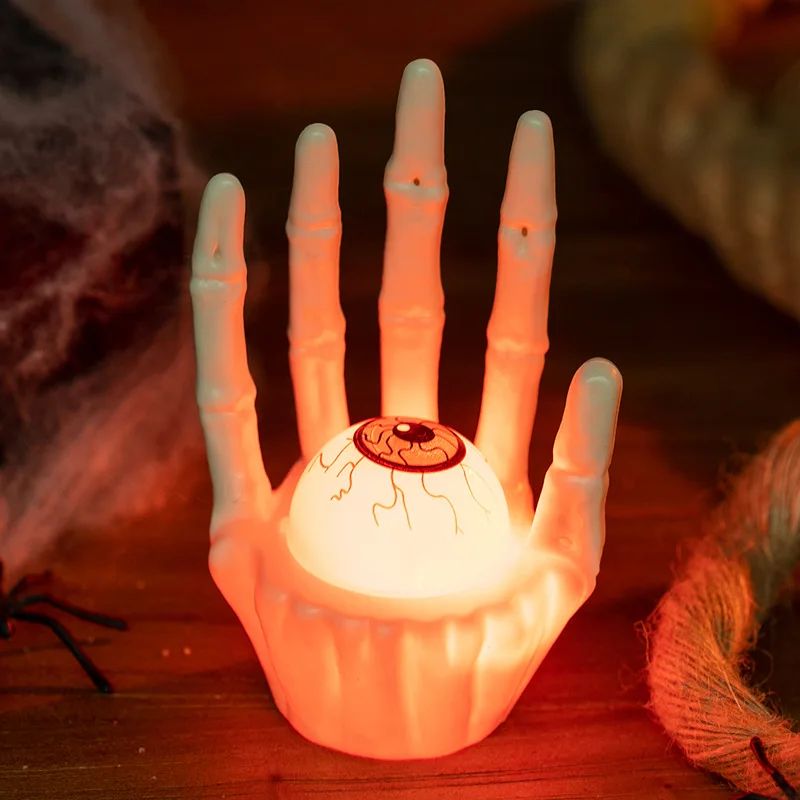 Spooky Atmosphere Decor Halloween Pumpkin Lamp Ghost Hand Light New Prop Eerie Scene Setting Party Decoration Solution