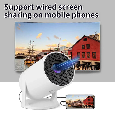 New Projector 4K Android 11 HY300 Wifi6 290ANSI Allwinner H713 BT5.0 1080P 1280*720P Cinema Outdoor Portable Projetors ?