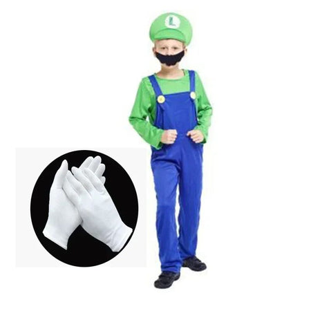 2025 Halloween Kinder Anime Game Kostuum Kids Muts Baard Jumpsuit Halloween Kids Cosplay Kostuum Jongens Girls Game Party