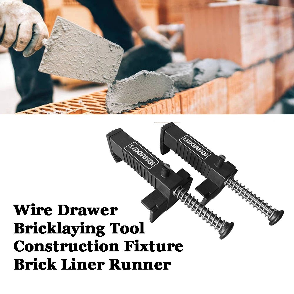 2-6PCS Bricklaying Wire Drawer Brick Leveling Line Runner Wire Puller for Construction Masonry Building Fixer Measuring Tools