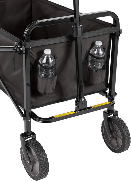 Collapsible Folding Heavy Duty Utility Wagon for Outdoor Sports, 265 pounds Weight Capacity, Camping, Garden, and Shopping=