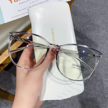 New Big Frame Anti-blue Light Near Sight Glasses Finished Myopia Glasses for Women Men Optical Prescription Eyewear 0 To -6.0