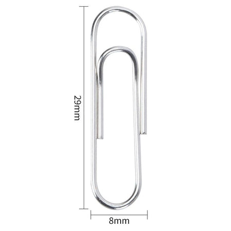 Silver Paper Clips Office Supplies Paperclips Large File Bookmark Stainless Steel Paper Clip Organizer School Office Stationery
