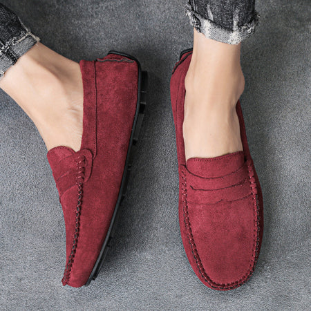 Fashion Suede Men Casual Shoes Breathable Comfort Slip-on Mens Driving Shoes Luxury Brand Men Loafers Mens Lazy Shoes Moccasins