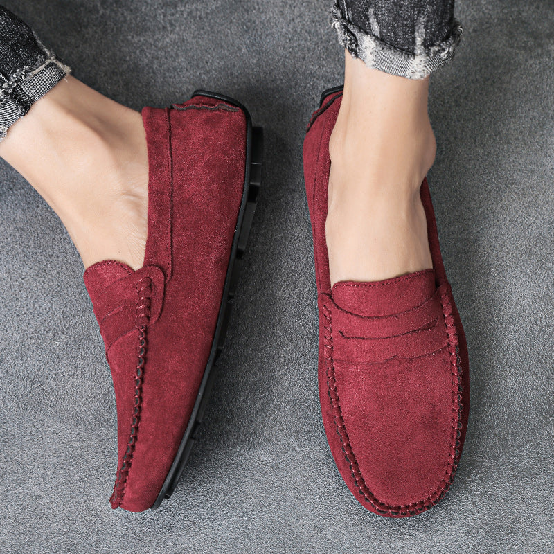Fashion Suede Men Casual Shoes Breathable Comfort Slip-on Mens Driving Shoes Luxury Brand Men Loafers Mens Lazy Shoes Moccasins
