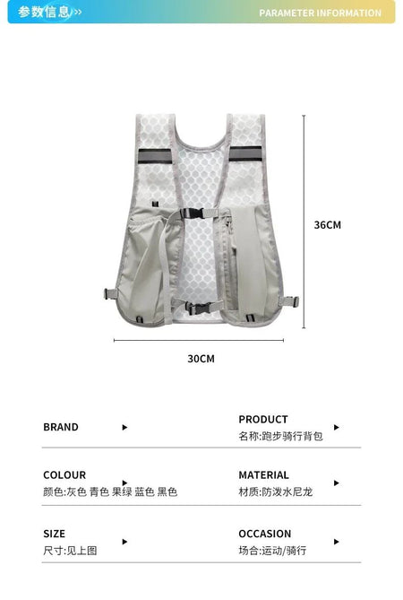 Cycling Running Hydrating Vest Ultralight Breathable Hydrating Backpack Bicycle Water Bag Outdoor Hiking Marathon Sports Vest
