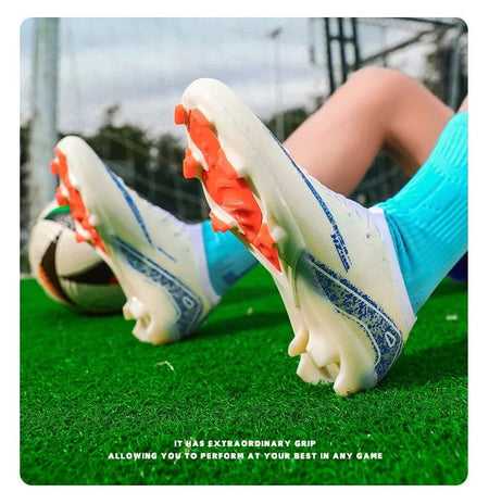 New Men Football Boots Match Ultralight Grass Cleats Soccer Shoes Sneakers Indoor Breathable Long Spikes Training Drop Shipping