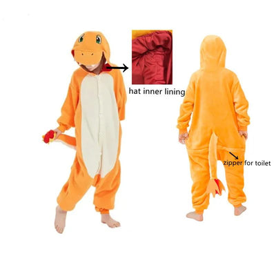 TAKARA TOMY Pokemon Jigglypuff Pikachu Gengar Snorlax Onesie Kigurumi Kids Cosplay Bulbasaur Halloween Pijama Anime Pajamas