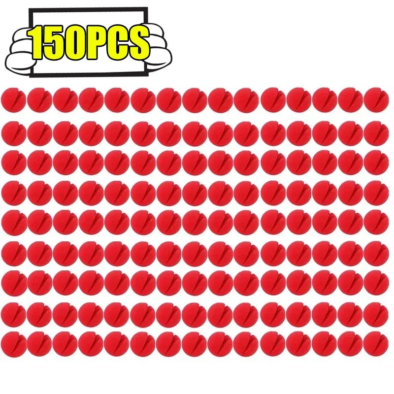 200/1PCS Red Funny Clown Nose Foam Sponge Ball Nose Cosplay Costume Make Up Props Circus Halloween Party Decoration Supplies