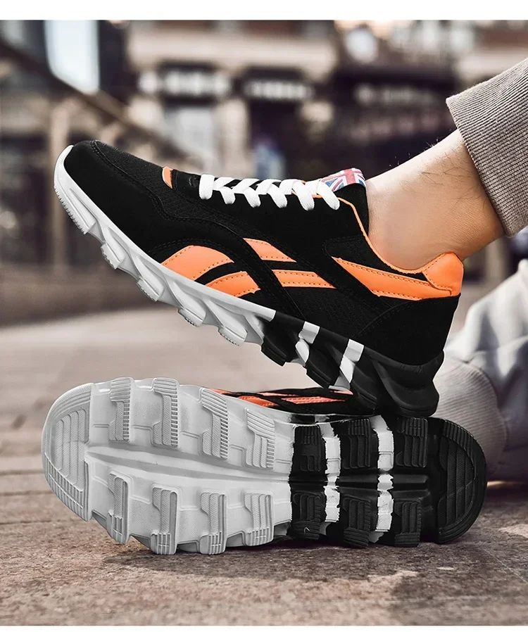 Brand Trend Size 46 47 48 Men's Wear-resistant Cushioning Thick-soled Fitness Sneakers Outdoor Breathable Running Shoes for Men