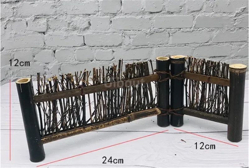 Vintage bamboo sushi dish bamboo fence Japanese Korean fence plate Cuisine Sushi Boats Bamboo Creative Exquisite Sushi Tools
