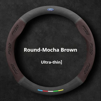 Car Suede Anti-slip Steering Wheel Cover For Ford Mondeo Focus Raptor Puma Edge Explorer Ecosport Ranger F150 Kuga Fiesta Fusion