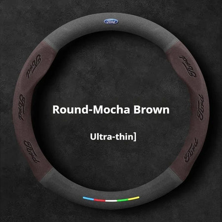 Car Suede Anti-slip Steering Wheel Cover For Ford Mondeo Focus Raptor Puma Edge Explorer Ecosport Ranger F150 Kuga Fiesta Fusion