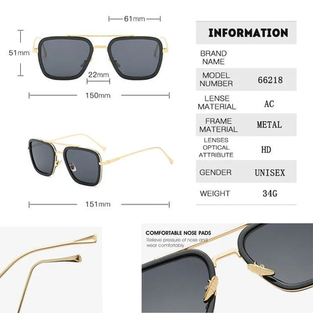 High Quality Iron Man Tony Stark Fishing Sunglasses Square Outdoor Sport Fishing Glasses Men Spider Eyewear Sports Sun Glasses