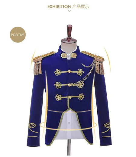 Men Stage Couple Costumes Photo Military Dress Suit Navy Men's and Women's Military Band Uniform Sailor Suit Spring and Autumn