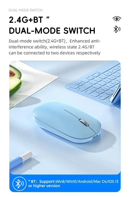 Xiaomi Wireless Mouse Bluetooth Silent 2.4G Dual-mode Type-C Charging Ergonomic Morandi Portable Laptop Office Gaming Mouse