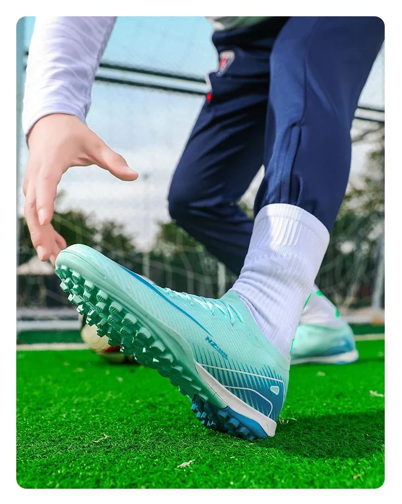 New Men Football Boots Match Ultralight Grass Cleats Soccer Shoes Sneakers Indoor Breathable Long Spikes Training Drop Shipping