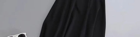 Plus Size High-waisted Slimming Black Draped Skirt Medium-length Umbrella Skirt For Women Thinning A- line Body Shaper
