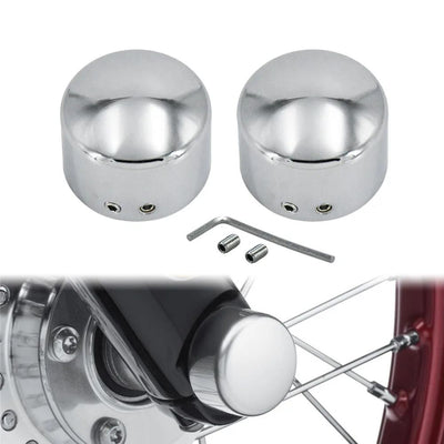 2pcs Motorcycle Front Axle Nut Cover Cap Bolt Black/Chrome For Harley Touring Softail Breakout Dyna Street Bob V-Rod Sportster