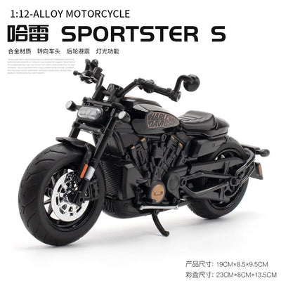 1:12 Harley SPORTSTER S Motorcycle High Simulation Diecast Metal Alloy Model car Sound Light Collection Kids Toy Gifts M41