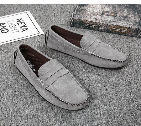 Fashion Suede Men Casual Shoes Breathable Comfort Slip-on Mens Driving Shoes Luxury Brand Men Loafers Mens Lazy Shoes Moccasins
