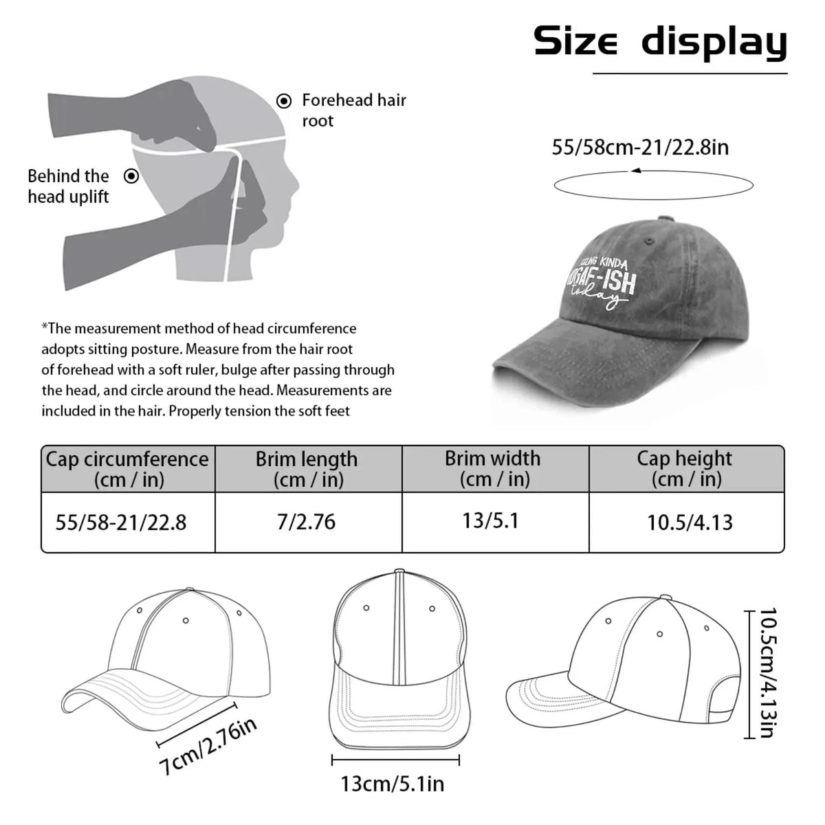 Feeling Kinda Idgaf Today Trucker Hat Womens Men Sun Hats Baseball Caps Gifts for Man Sports Outdoor