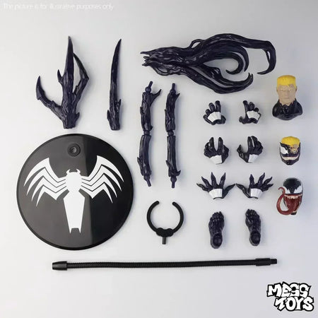 In stock NEW Mess Toys Venom Lethal Neighbor Spider Man Symbiotic Black Suit Messtoys Spiderman Anime Action Figure Model toys