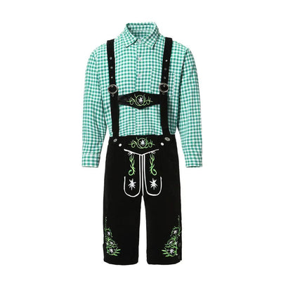Men Oktoberfest Costume German Oktoberfest Pubs Bartender Outfit Beer Man Costumes  Lederhosen Bavarian Octoberfest