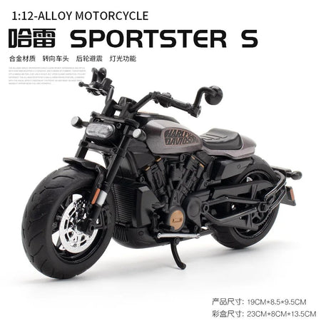 1:12 Harley SPORTSTER S Motorcycle High Simulation Diecast Metal Alloy Model car Sound Light Collection Kids Toy Gifts M41