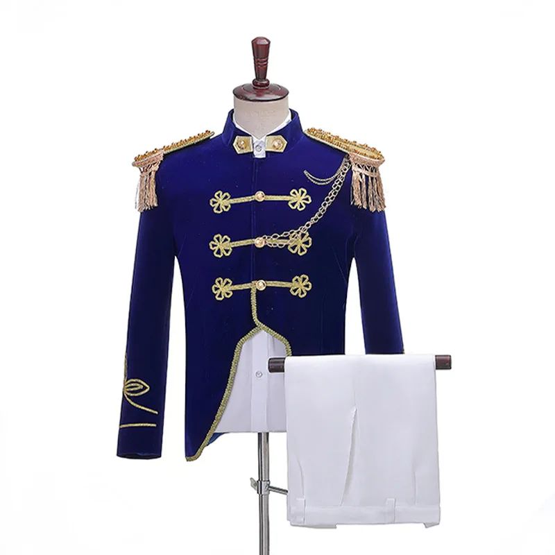Men Stage Couple Costumes Photo Military Dress Suit Navy Men's and Women's Military Band Uniform Sailor Suit Spring and Autumn