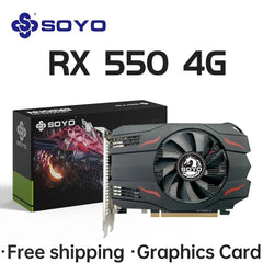 SOYO AMD Radeon RX550 4GB GPU GDDR5 14nm For Desktop PC Games Video RX560 Graphics Card 128bit  RX 550 Computer Components