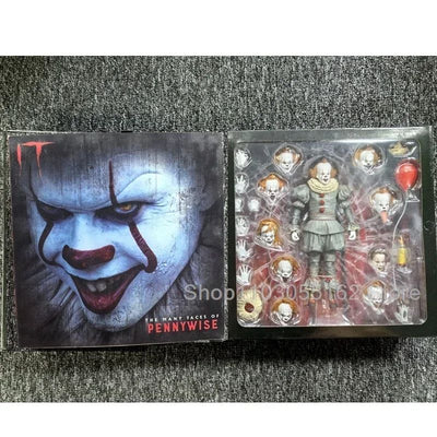 NEW NECA The Many Faces Of Pennywise Action Figure Change Face Pennywise Toys Collectible Model Birthday Gift
