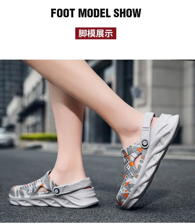 Flat Sandals Men Shoes EVA Slippers Garden Platform Sandals Man Summer Sandals New Male Sneakers Outdoor Home Clogs