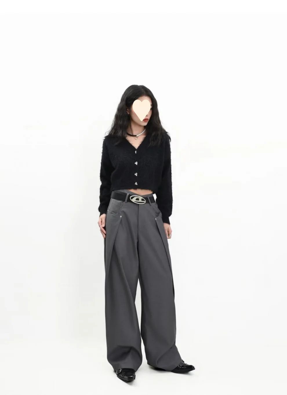 American Style High Waist Draped Suit Pants Women's Spring Autumn Loose Trendy Versatile Wide Leg Casual Floor Length Straight L