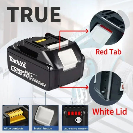 ?100% Genuine 18V Makita 6Ah/5Ah for Makita Battery BL1840 BL1830B BL1850B BL1850 BL1860 BL1815 Replacement Lithium Battery?
