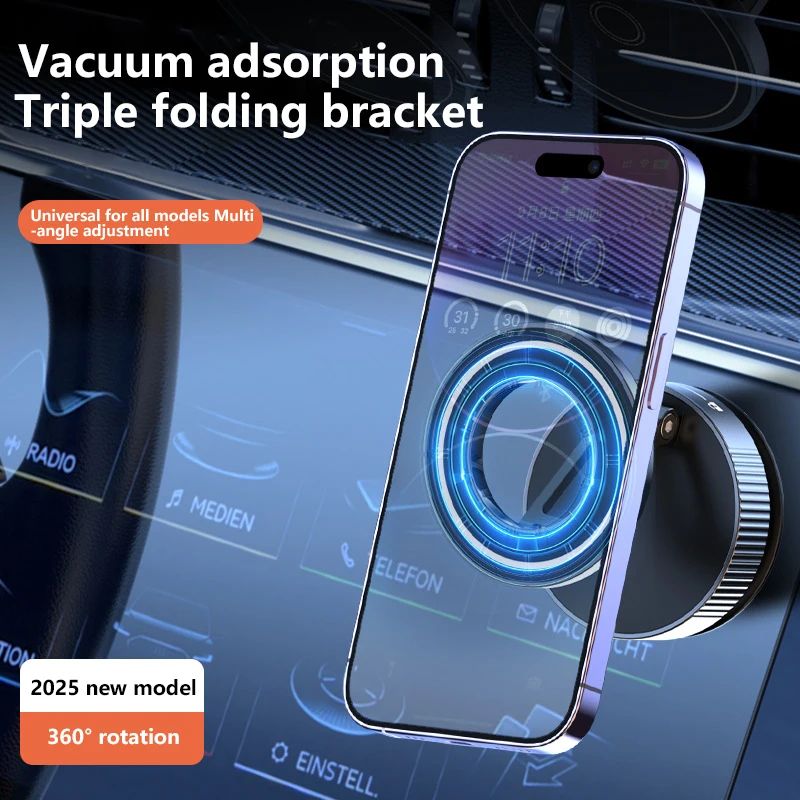 Xiaomi Strong Magnetic Phone Holder Foldable Design 360° Adjustable Vacuum Car Mount For Cell Phone For iphone Live Streaming