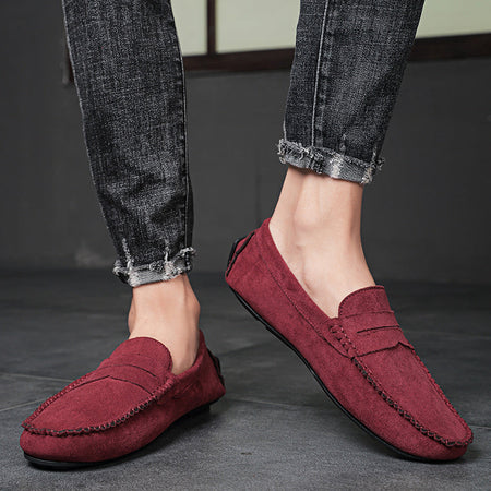 Fashion Suede Men Casual Shoes Breathable Comfort Slip-on Mens Driving Shoes Luxury Brand Men Loafers Mens Lazy Shoes Moccasins