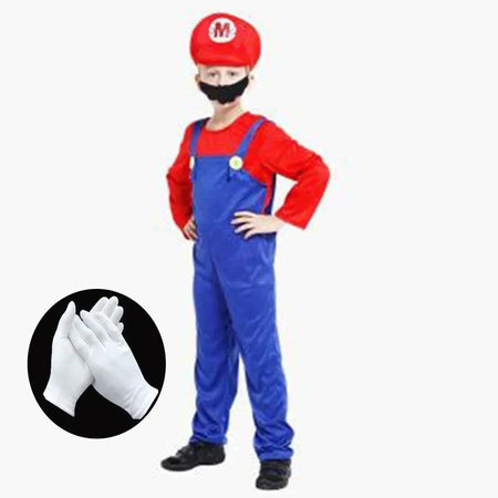 2025 Halloween Kinder Anime Game Kostuum Kids Muts Baard Jumpsuit Halloween Kids Cosplay Kostuum Jongens Girls Game Party