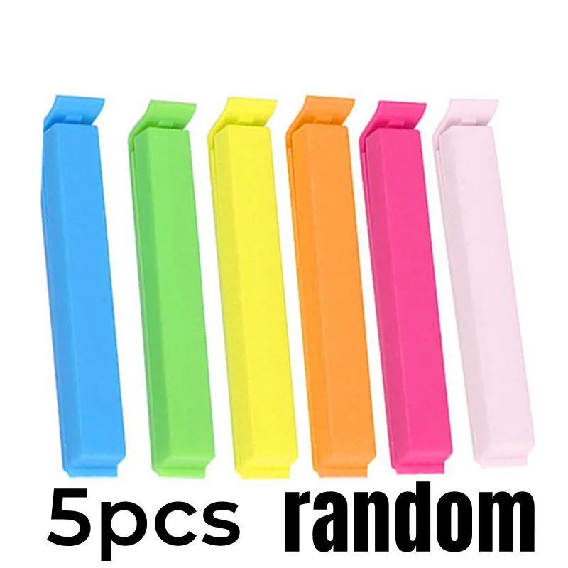 10/5PCS Portable Kitchen Storage Food Snack Seal Sealing Bag Clips Sealer Clamp Plastic Tool Kitchen Accessories Food Bag Clips