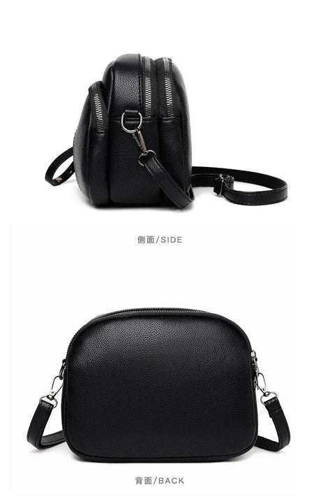 Fashion Soft Leather Crossbody Bags for Women 2025 Casual Female Multi Pocket Messenger Bags Retro Handbags Ladies Shoulder Bags