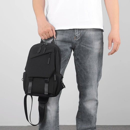 Men Multi-composition Shoulder Crossbody Bag Sports Chest Bag Waterproof Wear-resistant Outdoor Sports Travel