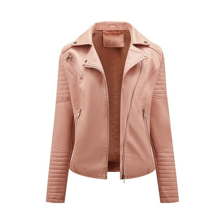 Black Women Faux Leather Jacket Spring Autumn Zipper Casual Pu Coat Female Biker Outerwear Ladies Clothes S-XXXL