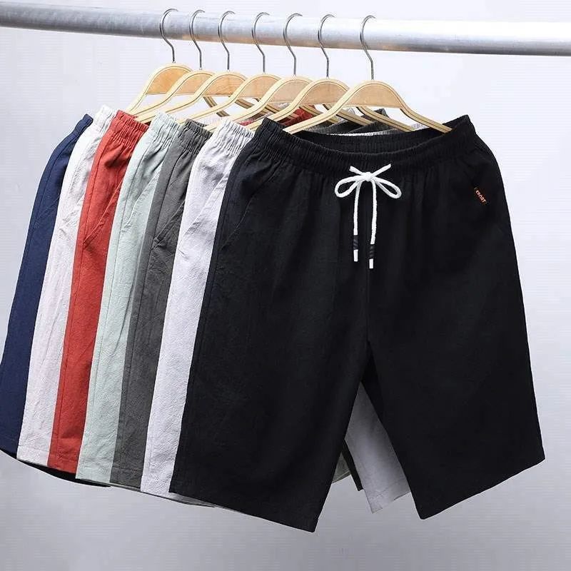 Summer Men'S Large Size Casual Shorts Beach Pants Running Sport Straight Short Pants Male Thin Sweatpant Leisure Loose Shorts